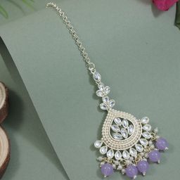 I Jewels Gold-Plated Maang Tikka Head Jewellery-image-64