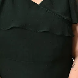 PrettyPlus by Desinoor.com Plus Size Flared Sleeve Georgette Fit & Flare Midi Dress image 2