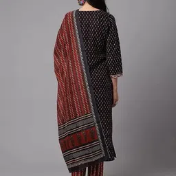 Anouk Rustic Women Ethnic Motifs Printed Regular Kurta with Trousers & With Dupatta image 3