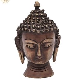 Exotic India Brown & Gold-Toned Buddha Idol Showpiece-image-85