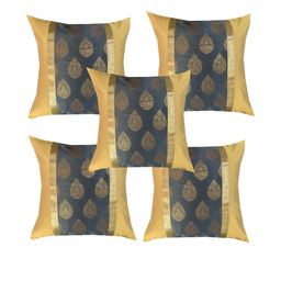 Pinkparot Artsilk 12x12 inch cushion cover set of 5 pcs-image-98
