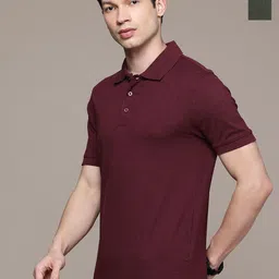 Moda Rapido Men Pack Of 2 Solid Polo Collar Cotton T-shirts-image-31