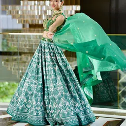 Rashika Sharma Embellished Sequinned Made to Measure Lehenga & Blouse With Dupatta image 3