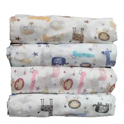 Trance Home Linen 
Animals Set of 4 Cotton Baby Swaddle Wrap-22