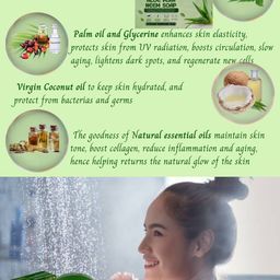 Puro Miles Set Of 3 Aloevera Neem - Premium Rose & Activated Charcoal Soap- 100 g Each image 4