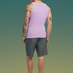 Uniplanet store Printed Cotton Innerwear Vests UVM-ALSI-PRPL-S image 5