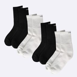 AIR GARB Unisex Pack Of 4 Moisture-Wicking Calf-Length Socks-image-33