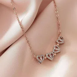 Thrillz Rose Gold-Plated Artificial Stones Studded Chain-9