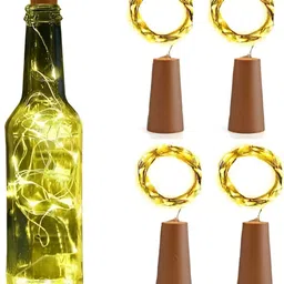 SPARK WORLD Gold Toned 4 Pieces Rice Shape String Lights image 1