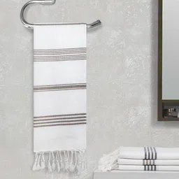 Arrabi Unisex Set Of 4 Striped 210 GSM Hand Towels-3