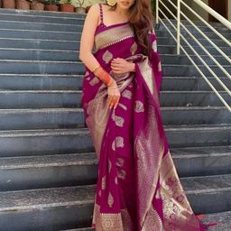 PAYAL CREATION Woven Design Zari Banarasi Saree-image-31