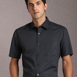 Louis Philippe Micro Ditsy Printed Pure Cotton Formal Shirt-picture-0