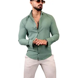 VORTEX Texture Spread Collar Slim Fit Shirt-picture-13