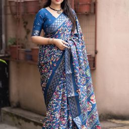 Mitera Kalamkari Woven Design ZariSaree-picture-14