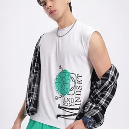 glitchez Mindful Fonts Print Round-Neck T-shirt-image-8