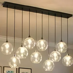 KINIS Transparent & Black Glass Quirky Ceiling Lamp-23