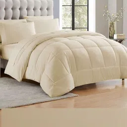 Doristyle Off White Solid Microfiber Heavy Winter 500 GSM Double Bed Comforter-picture-24