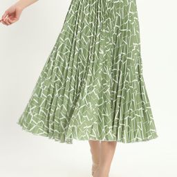 LookShine Geometric Printed A-Line Midi Skirt-picture-49