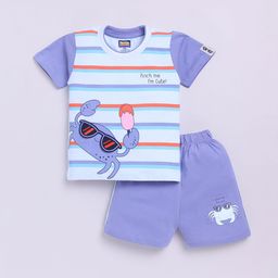 Nottie Planet Boys Printed Round Neck Pure Cotton T-Shirt With Shorts-36