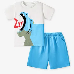 YK Boys Printed Round Neck Short Sleeves T-Shirt & Shorts-image-10