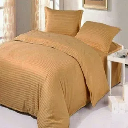 tundwal's Gold-Toned Striped Printed Microfiber 210 TC King Bedsheet Sets - 2.23 m x 1.45m-image-35