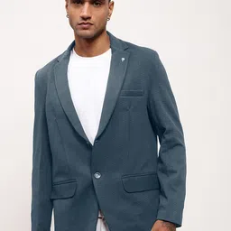 SHOWOFF Cotton Slim-Fit Single-Breasted Blazer-picture-8