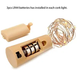 ENORMITY 4Pcs Yellow Rice Shape Cork String Light image 2