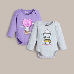 Hopscotch Infants Pack of 2 Animal Printed Cotton Onesies-picture-27