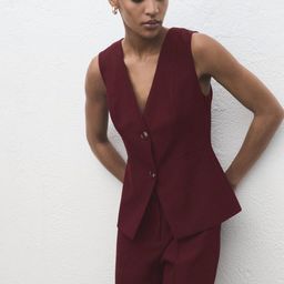 MANGO V-Neck Button Down Sleeveless Basic Jumpsuit-picture-31