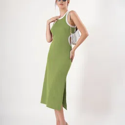 clobug Women Round Neck Sleeveless Cut-Outs Bodycon Midi Dress-image-45