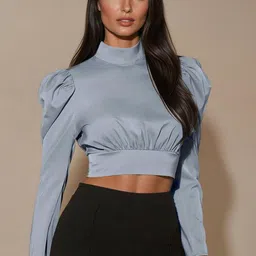Kotty Women Satin High Neck Party Top-picture-30