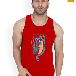 SLOWLORIS Men Pack Of 2 Bio-Wash Printed Gym Innerwear Vest-picture-44