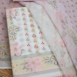 Soch Floral Printed Beads & Stones Linen Unstitched Dress Material-image-36