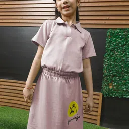 Athena Girl Print Blouson Dress-image-58