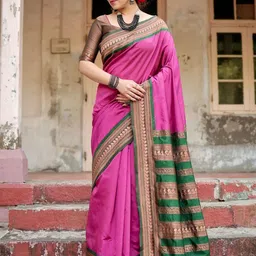 SHOP DROP Women Zari Pure Silk Banarasi Saree-picture-42