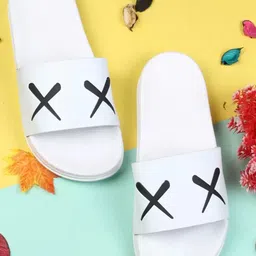 DRACKFOOT Men Printed Synthetic Slider Flip Flops-11