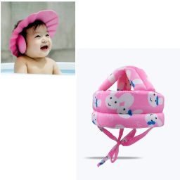 Baby pink Safety Helmat with Shower cap Baby Infant Toddler Head Safety Helmet, Sweat Absorbant Fabric, Soft Cushioning Safety Cap-image-29