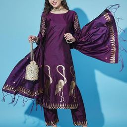 VredeVogel Women Ethnic Motifs Regular Kurta with Trousers & With Dupatta-image-20