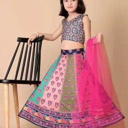 BAESD Girls Printed Ready to Wear Lehenga & Blouse With Dupatta-picture-44