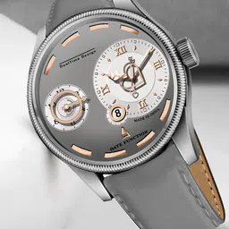 DOUBLERUN Men Dial & Leather Straps Analogue Chronograph Watch H05N15045-39
