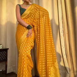 PHEASANT Woven Design Zari Banarasi Saree-picture-1