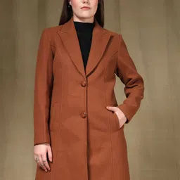 Juelle Notch Lapel Collared Over Coat-image-74