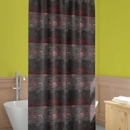 ArtzFolio Brown & Grey Printed Waterproof Shower Curtains-image-101