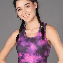 The Dance Bible Women Abstract Printed Fitted Crop Top-image-7