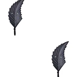 IndianShelf Bronze & Green 2 Pieces Brass Leaf Coat Hooks Door Hangers for Clothes-image-11