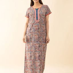 Maybell Printed Maxi Nightdress NTY03740124RED-image-74