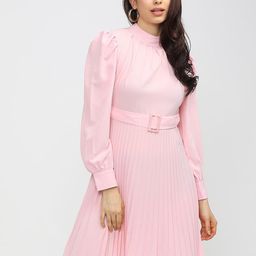 Tokyo Talkies Puff Sleeve Above Knee Length Fit & Flare Dress-image-58
