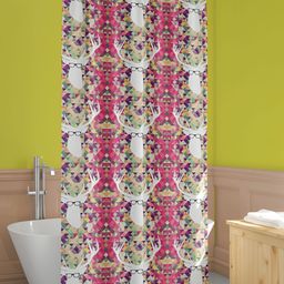 ArtzFolio White & Pink Printed Waterproof Shower Curtain-image-87
