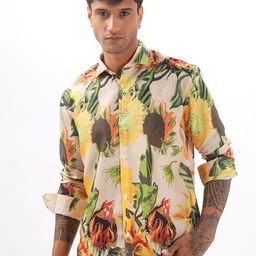 Vestirio Men Relaxed Floral Opaque Printed Casual Shirt-image-118