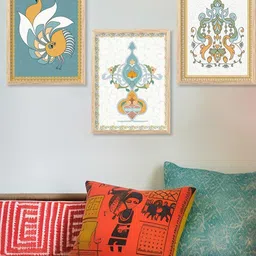 WALLLANE Brown Wood Floral and Botanical Wall Paintings For Living Room Office Bedroom-image-4